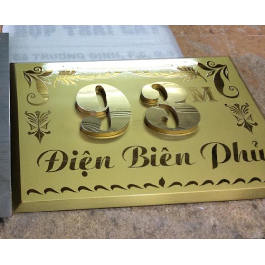 BẢNG SỐ NHÀ GOLD CHỮ SỐ NỔI
